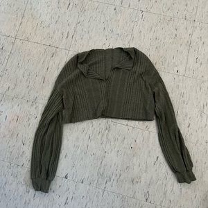 Dark Green Cropped Sweater Size M